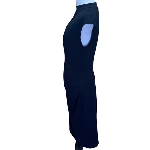 Miusol Black Wrap Peep Hole Little Black Dress Size Medium - Picture 4 of 8